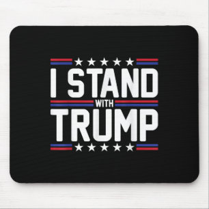 Mousepad Eu Fico Com O Trump American Flag Usa Trump Suppor