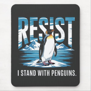 Mousepad Eu fiquei com os pinguins