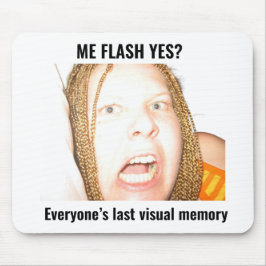 Mousepad Eu Flash Sim? Engraçado Cursed Meme Tapete de Rato