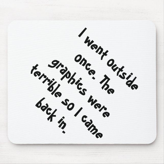 Mousepad Eu fui parte externa uma vez que os gráficos eram (Frente)