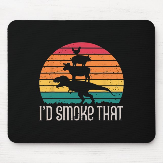 Mousepad Eu Fumaria Aqueles Dinossauros Churrascos Grelando (Frente)