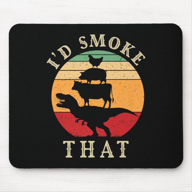 Mousepad Eu Fumava Aquele Churrasco Engraçado Grelha Fumant (Frente)
