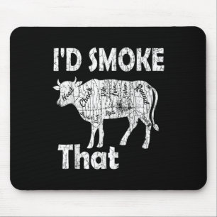 Mousepad Eu Fumava Aquele Engraçado Barbeque Gritava Carnes