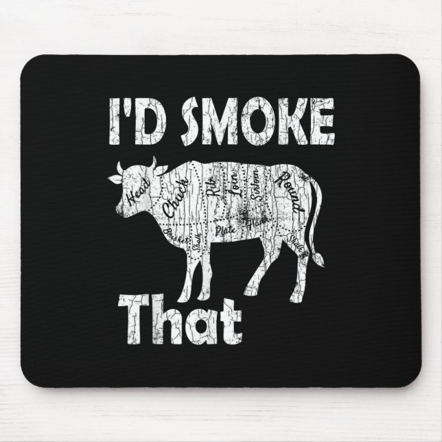 Mousepad Eu Fumava Aquele Engraçado Barbeque Gritava Carnes (Frente)