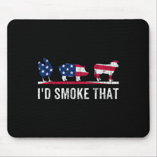Mousepad Eu Fumava Aquele Engraçado Barbeque Gritava Carnes