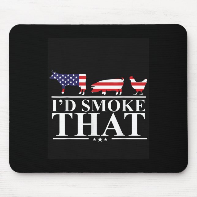 Mousepad Eu Fumava Que Carne Picante Grill Dava Churrasco E (Frente)