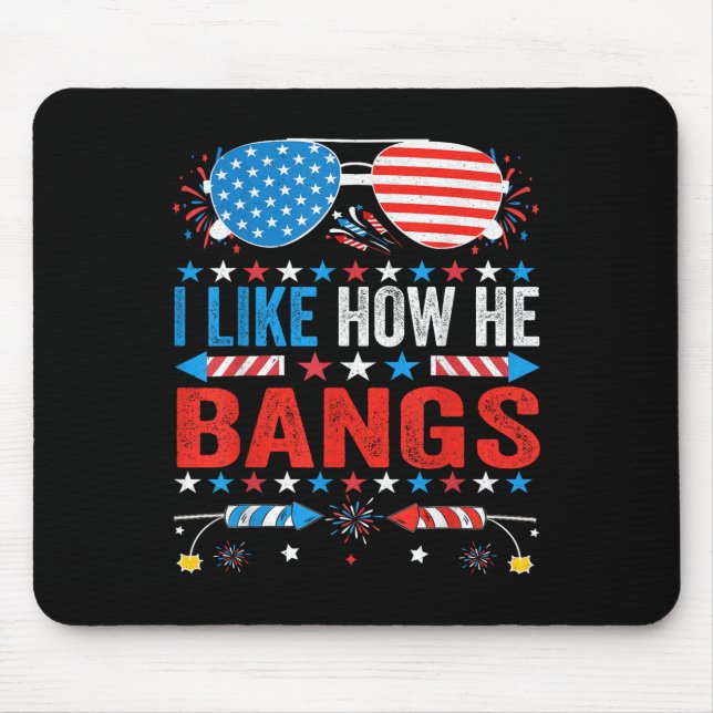 Mousepad Eu Gosto de Como Ele Faz Fogos de Artifício Engraç (Frente)