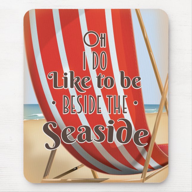Mousepad Eu gosto de estar ao lado da praia (Frente)
