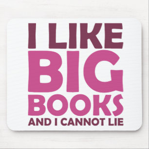Mousepad Eu gosto de livros grandes e eu não posso