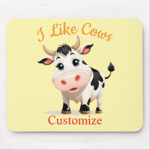 Mousepad Eu Gosto De Vacas Arte Trovão_Cove