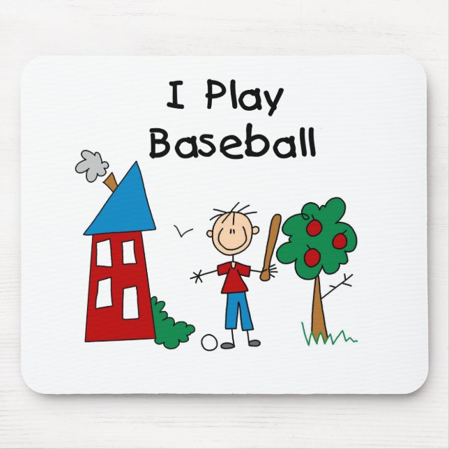 Mousepad Eu jogo beisebol (Frente)