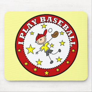Mousepad Eu Jogo Beisebol Masculino
