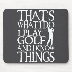 Mousepad Eu jogo golfe Camiseta engraçada de golfe Loja Uni