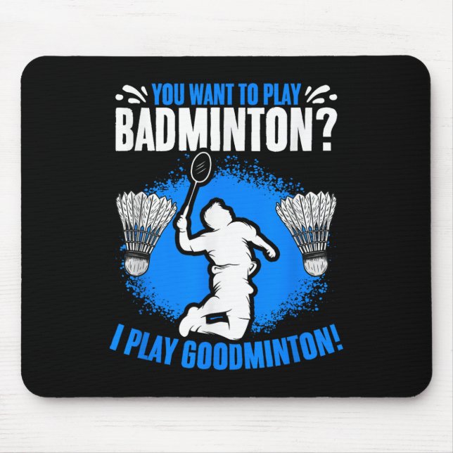 Mousepad Eu jogo raquete de badminton hobby de peteca P (Frente)