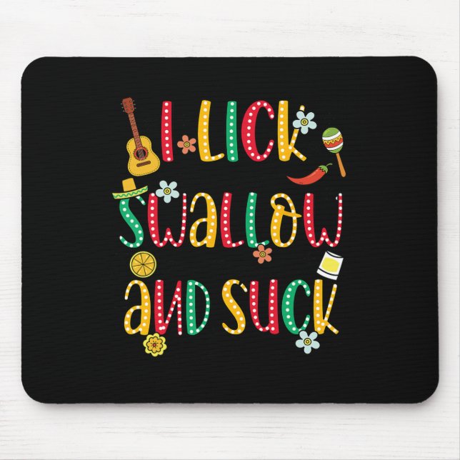 Mousepad Eu Lambo O Sal Engulo O Tequila Cinco De Mayo (Frente)