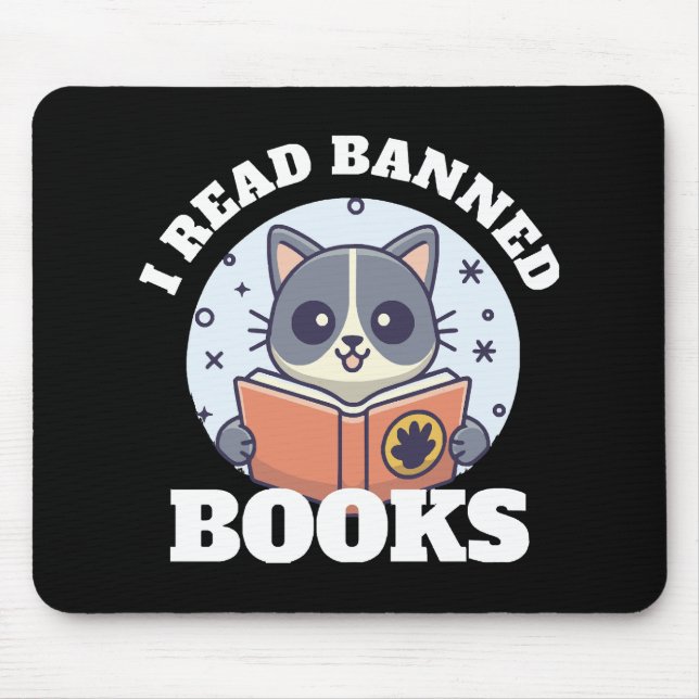 Mousepad Eu leio livros proibidos (Frente)