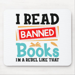 Mousepad Eu Leio Livros Proibidos Bibliotecário Leitor