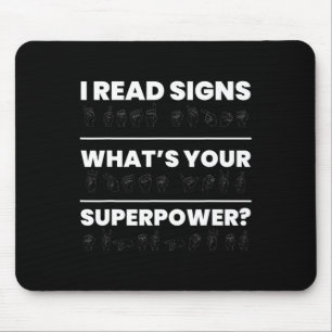 Mousepad Eu Leio Sinais Qual é Seu Superpoder