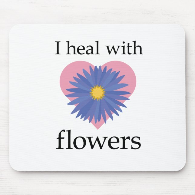 Mousepad Eu me curo com flores (Frente)