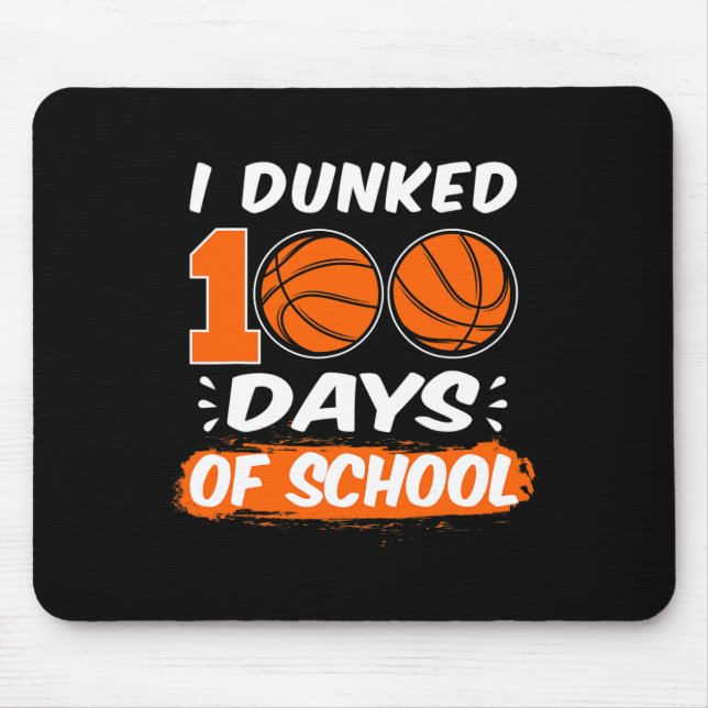 Mousepad Eu mergulhei 100 dias de basquete escolar (Frente)