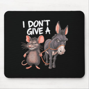 Mousepad Eu Não Dou Um Rato Um Burro De Rato Engraçado Sarc