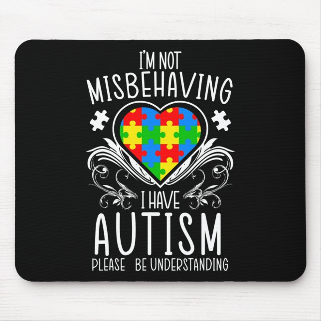 Mousepad Eu não estou me comportando mal Eu tenho apoio par (Frente)