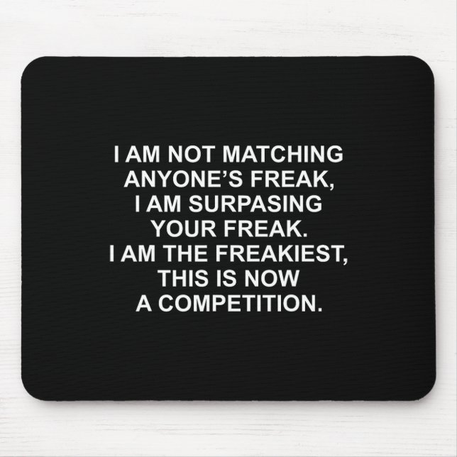 Mousepad Eu não estou parecendo com a aberração de ninguém  (Frente)