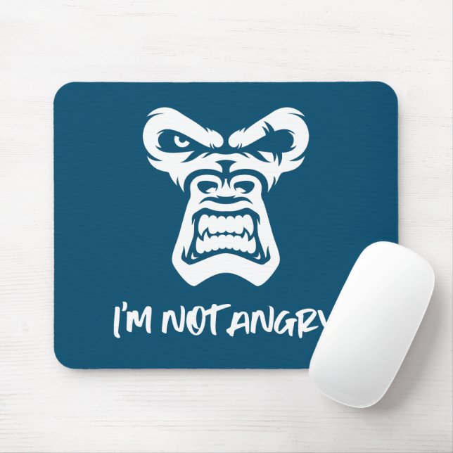 Mousepad Eu não estou zangado - o macaco (Com mouse)
