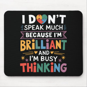 Mousepad Eu Não Falo Muito Brilhante Autismo Autista