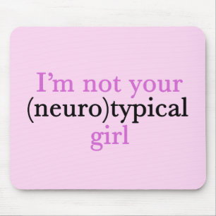 Mousepad Eu não sou seu autismo engraçado da menina de