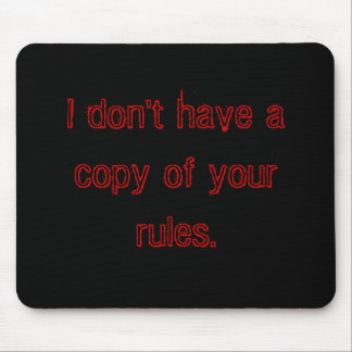 Mousepad Eu não tenho uma cópia de suas regras