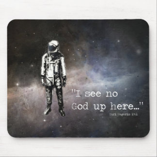 Mousepad "Eu não ver nenhum deus acima aqui…", Yuri Gagarin