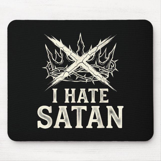 Mousepad Eu Odeio Satanás (Frente)