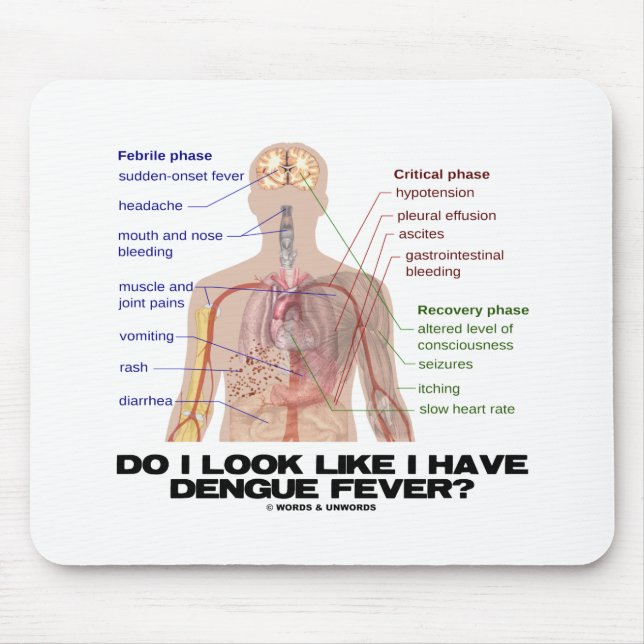 Mousepad Eu olho como eu tenho a febre de dengue? (Frente)