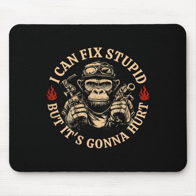 Mousepad Eu posso consertar o Stud, mas vai doer o macaco e (Frente)