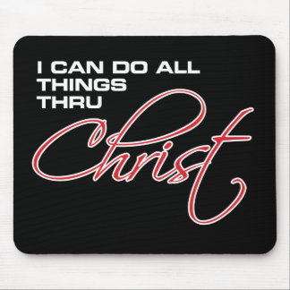 Mousepad Eu posso fazer todas as coisas com o cristo -