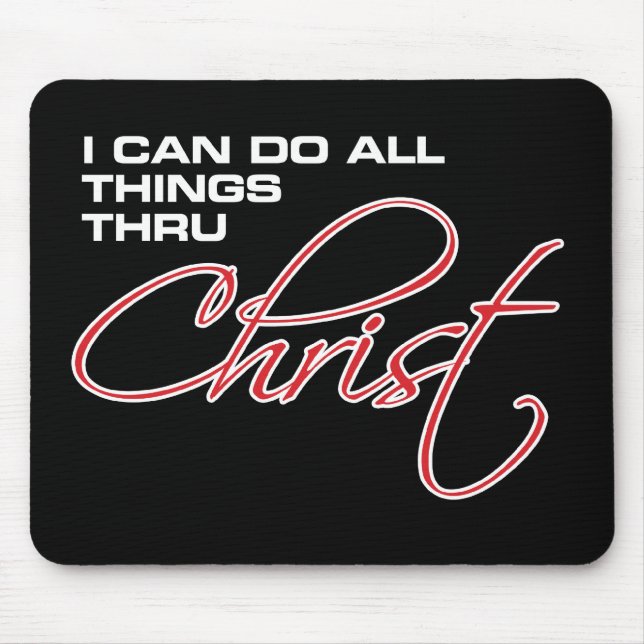 Mousepad Eu posso fazer todas as coisas com o cristo - (Frente)