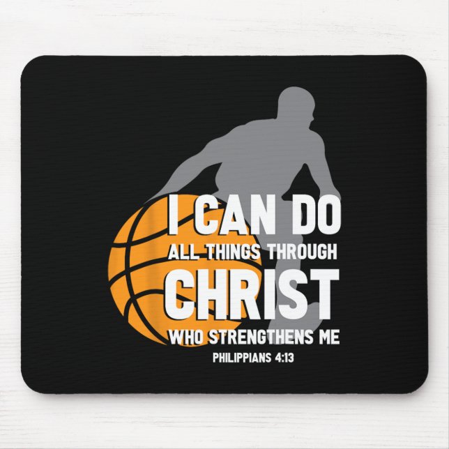 Mousepad Eu Posso Fazer Tudo Através Do Cristo Christian By (Frente)