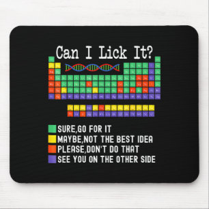 Mousepad Eu Posso Lamber a Tabela Periódica Legal