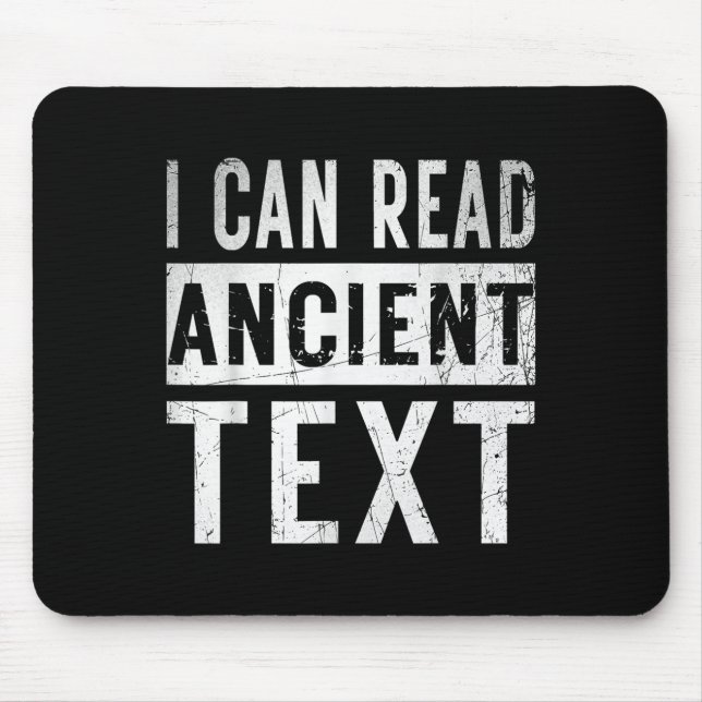 Mousepad Eu Posso Ler Texto Antigo Engraçado Manuscrito Mãe (Frente)