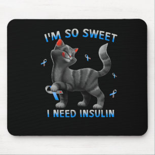 Mousepad Eu Preciso De Insulina Diabetes De Gato