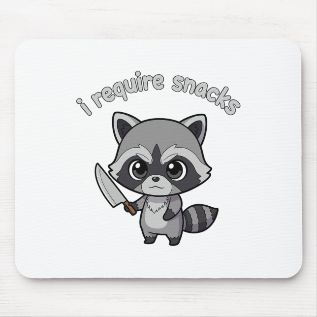 Mousepad Eu Preciso De Snacks De Dia de as Bruxas engraçado (Frente)