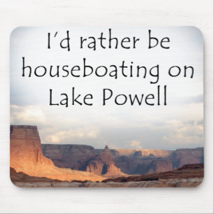 Mousepad Eu preferencialmente seria Houseboating no lago