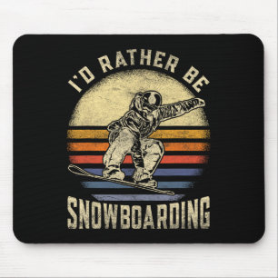 Mousepad Eu Preferencialmente Snowboard Vintage Para Snowbo