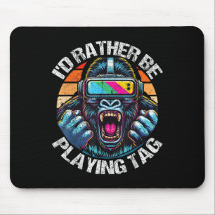 Mousepad Eu Preferencialmente Tocando A Etiqueta Gorilla Mo