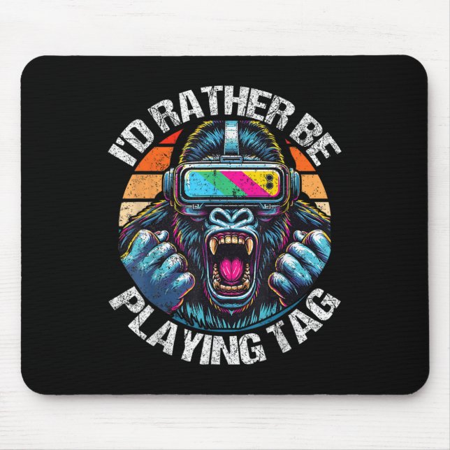 Mousepad Eu Preferencialmente Tocando A Etiqueta Gorilla Mo (Frente)