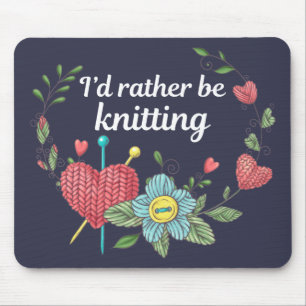 Mousepad Eu Preferencialmente tricotando - tricotando lover