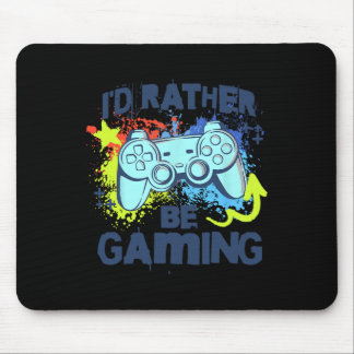 Mousepad Eu Preferiria Estar Jogando Piada Jogador de Video
