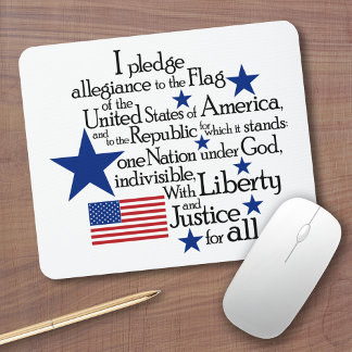 Mousepad Eu prometo lealdade à bandeira das Nações Unidas