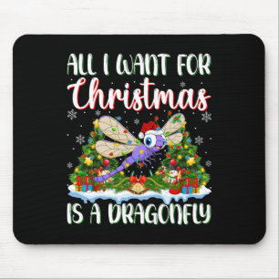 Mousepad Eu Quero O Natal É Um Dragonfly Xmas Tree Ligh